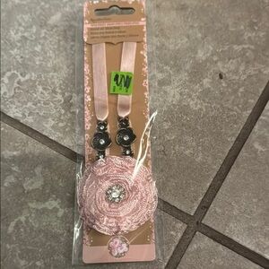 Pink Floral journal swag with Ribbon Accents